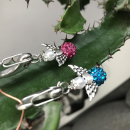 Lyckoängel med stort klolås i rostfritt stål