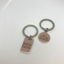 Nyckelring: Rostfritt stål med lasertext