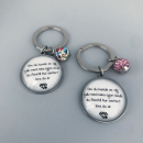 Nyckelring med strassboll 