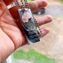 Halsband: 50x20mm med rosenkvarts