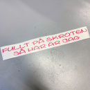 Bildekal - fullt på skroten